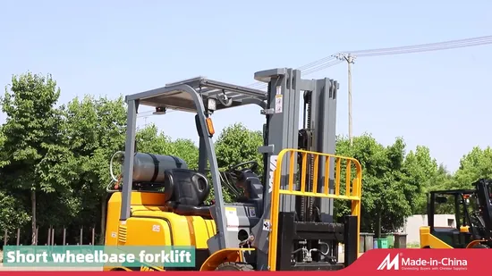 Vmax 2.5t LPG Gas Forklift Truck Nissan K21/K25 Engine with Gas Cylinder 