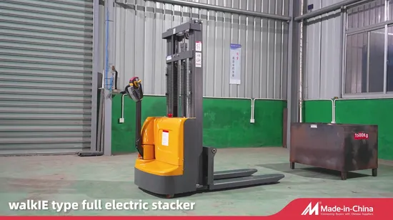 1.5 Ton Semi Electric Container Reach Pallet Battery Power Forklift Truck Lift Height 3 Meter 4 Meter 5.5 Meters AC Motor Hand Manual Walkie Drum Stacker 