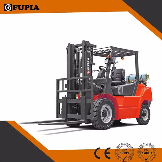 New Mining Construction Machine 5ton Container Triplex Mast LPG Gas Propane Forklift Truck for Sale 