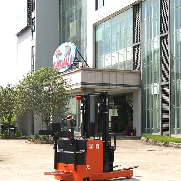 Niuli China Telehandler All Electric Walking Reach Pallet Stacker 