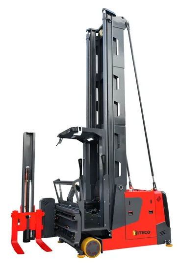 Electric Vna Forklift Very Narrow Aisle Articulated Battery
