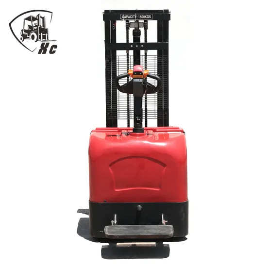 1ton 1.5ton Electric Stacker Pallet Reach Stacker Truck with Spare Parts for Sale 